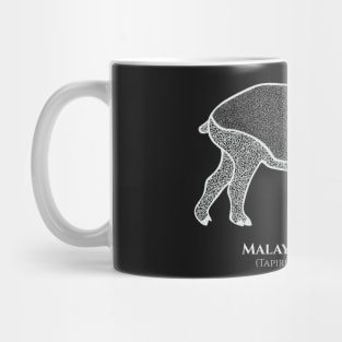 Malayan Tapir with Common and Latin Names - cool animal design Mug